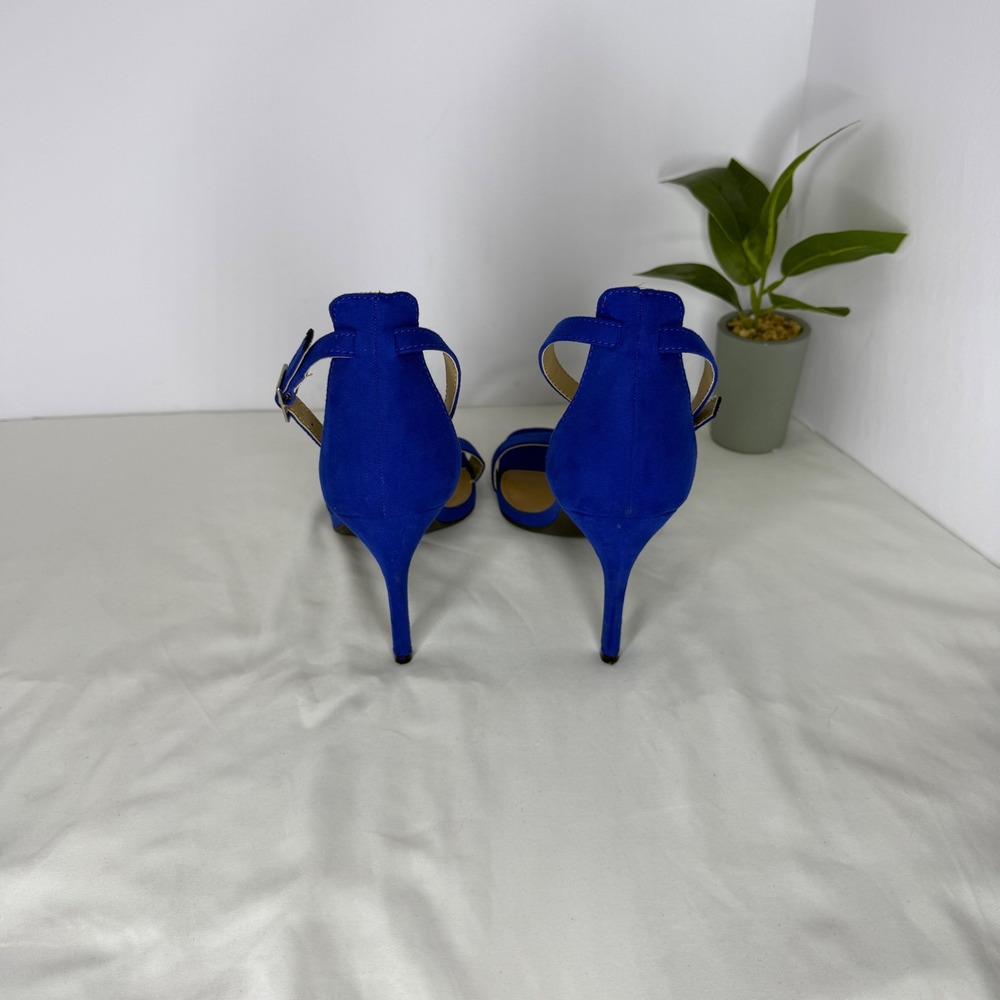 Material‎ Girl MBLAIRE6 Royal Blue Ankle Strap Stiletto Sandals Womens 8.5M - Picture 6 of 10